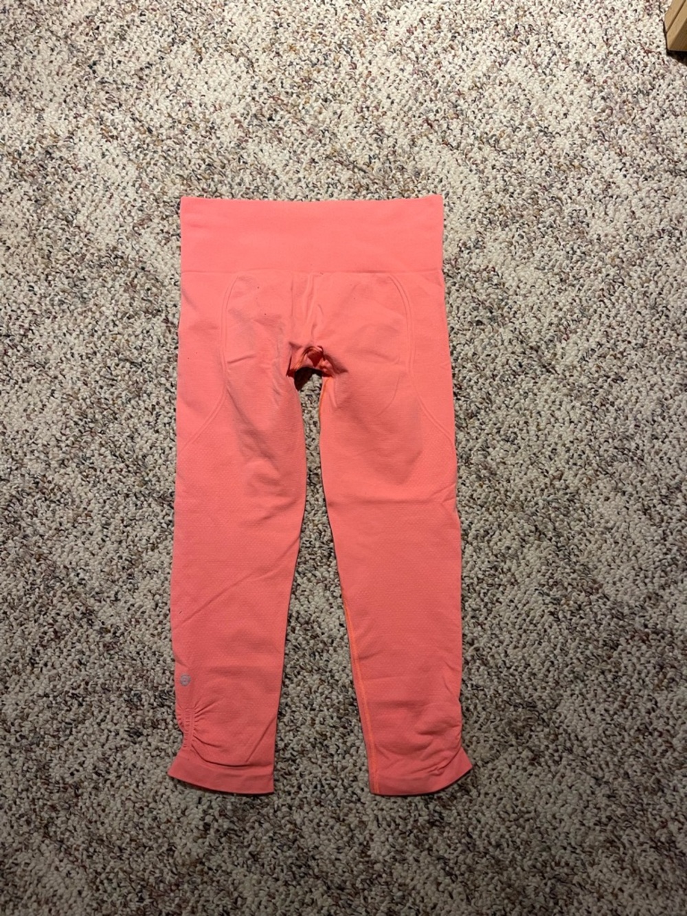 lululemon athletica Coral-Pink Seam Detail Leggings